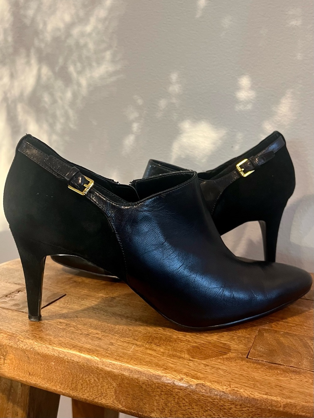 Vintage Lauren Ralph Lauren “Pabla” Suede + Leather Booties
